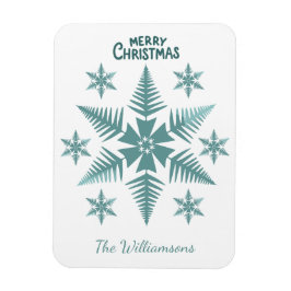 Imán Editable Snowflake Christmas/Holiday