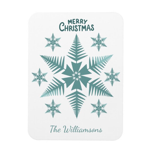 Imán Editable Snowflake Christmas/Holiday (Vertical)