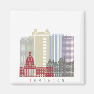 Imán Edmonton skyline poster