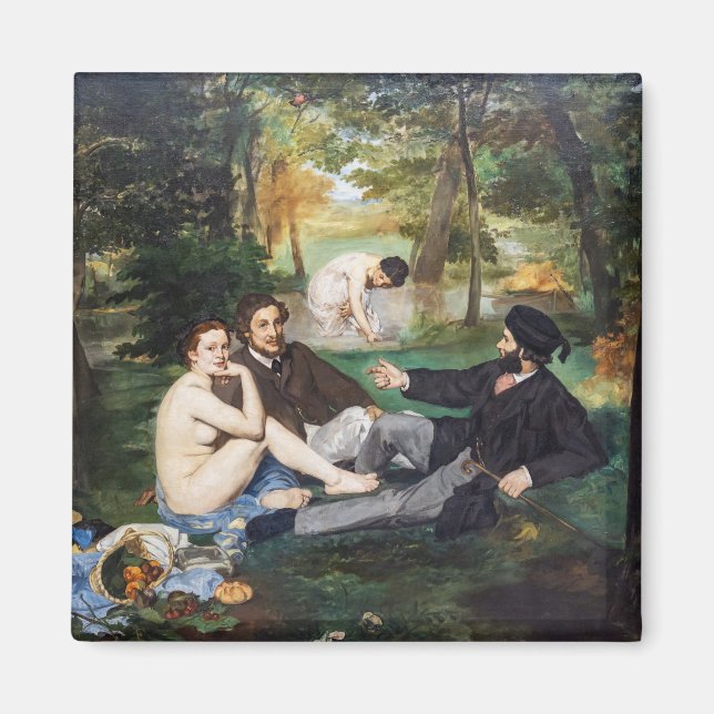 Imán Edouard Manet - Almuerzo en el césped (Frente)