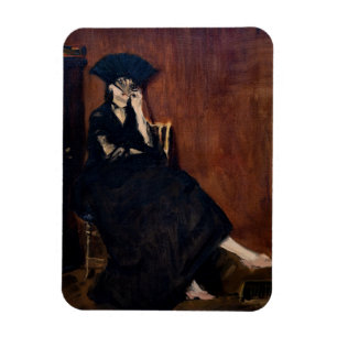 Imán Edouard Manet - Berthe Morisot con un abanico