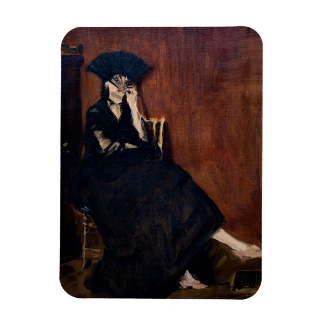 Imán Edouard Manet - Berthe Morisot con un abanico (Vertical)