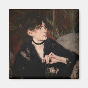 Imán Edouard Manet - Berthe Morisot con un abanico 1874