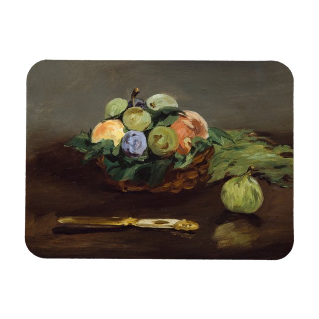 Imán Edouard Manet - Canasta de Frutas (Horizontal)