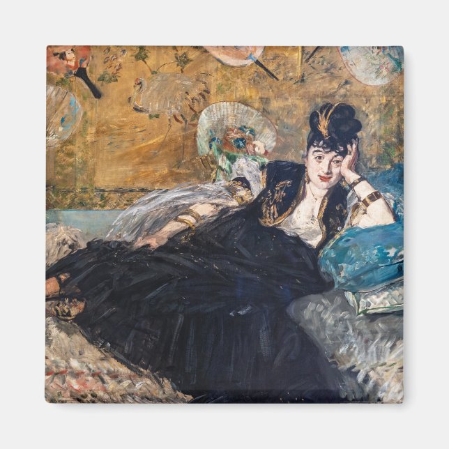 Imán Edouard Manet - Dama con Abanicos (Frente)