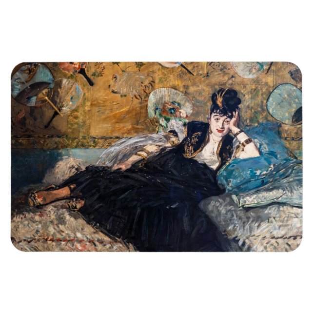 Imán Edouard Manet - Dama con Abanicos (Horizontal)