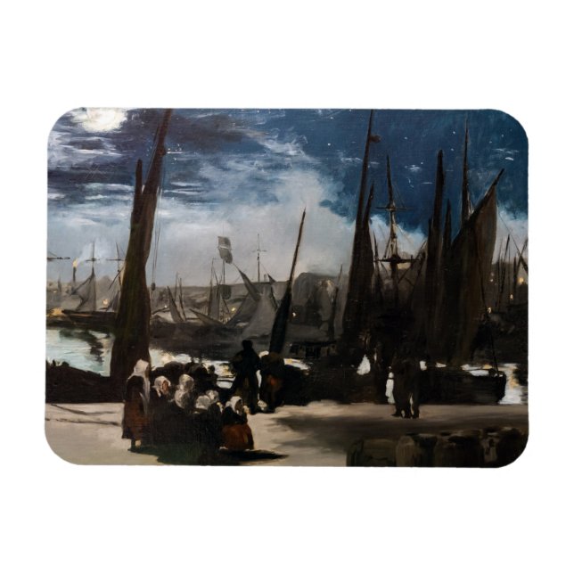 Imán Edouard Manet - El puerto de Boulogne a la luz de  (Horizontal)