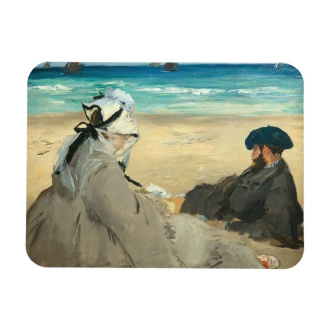 Imán Edouard Manet - En la playa (Horizontal)