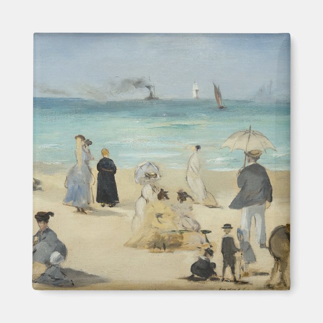 Imán Edouard Manet - En la playa, Boulogne-sur-Mer (Frente)