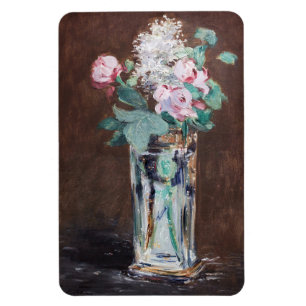 Imán Edouard Manet - Flores en un jarrón de cristal