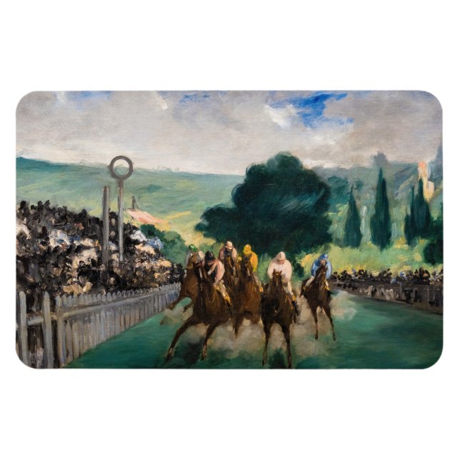 Imán Edouard Manet - Las carreras en Longchamp (Horizontal)