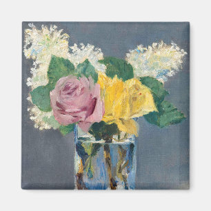 Imán Edouard Manet - Lilacs y Rosas