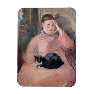 Imán Edouard Manet - Mujer con un gato