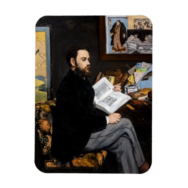 Imán Edouard Manet - Retrato de Emile Zola (Vertical)