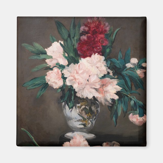 Imán Edouard Manet - Vase de Peonies en Pedestal pequeñ (Frente)