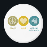 Imán Educación especial de amor por la paz<br><div class="desc">La Paz Ama La Educación Especial. Obtén este divertido y pacífico diseño con tu hobby,  ocupación u obsesión con grandes camisetas,  pegatinas y mucho más. ¡También hacen grandes regalos!</div>