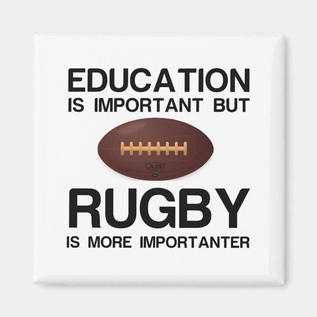 IMÁN EDUCACIÓN IMPORTANTE RUGBY IMPORTANTE (Frente)