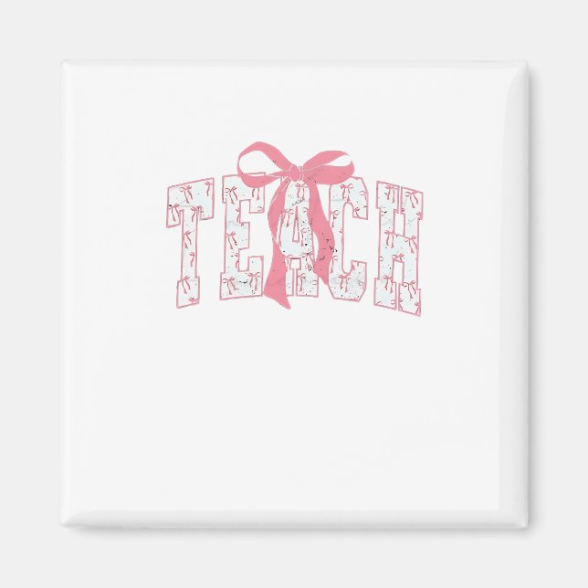 Imán Educadores de diseño de lápiz Coquette Bow (Frente)