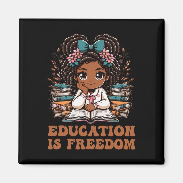 Imán Education Is Freedom Book Reader Black History Mon (Frente)