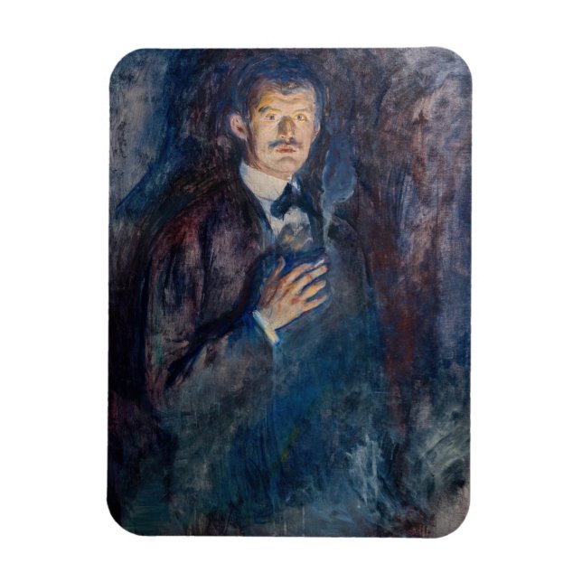 Imán Edvard Munch - autorretrato con cigarrillo (Vertical)