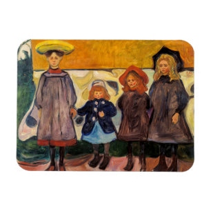 Imán Edvard Munch - Cuatro Chicas en Asgardstrand