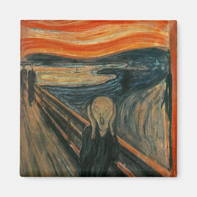 Imán Edvard Munch Pintando El Grito (Skrik) 1893 (Frente)