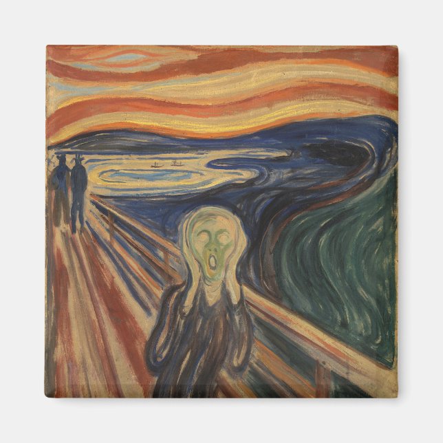 Imán Edvard Munch Pintando El Grito (Skrik) 1910 (Frente)