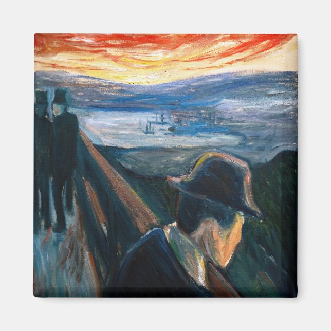 Imán Edvard Munch - Sick Mood at Sunset, desesperación  (Frente)