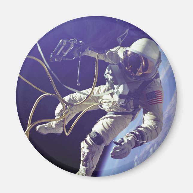 Imán Edward H. White First American Space Walker NASA (Frente)