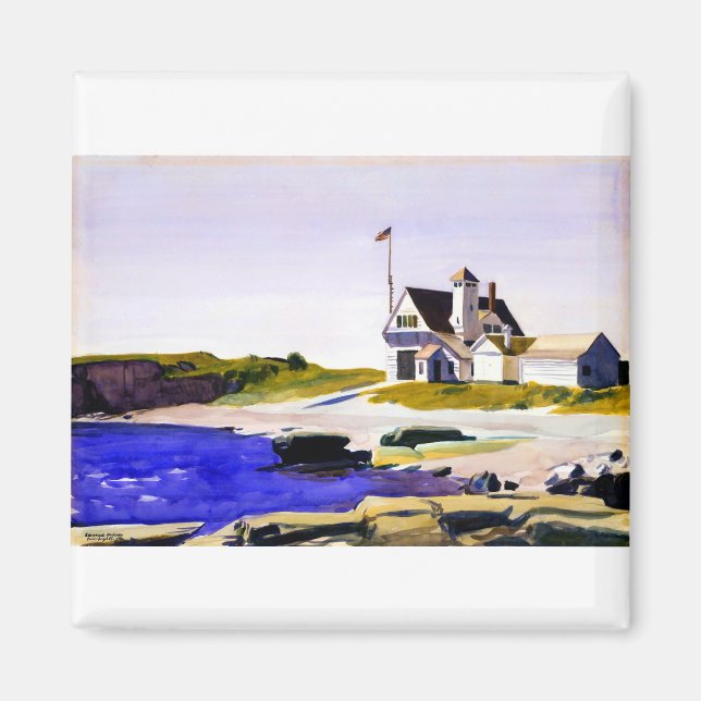 Imán Edward Hopper Coast Guard Station Maine (Frente)