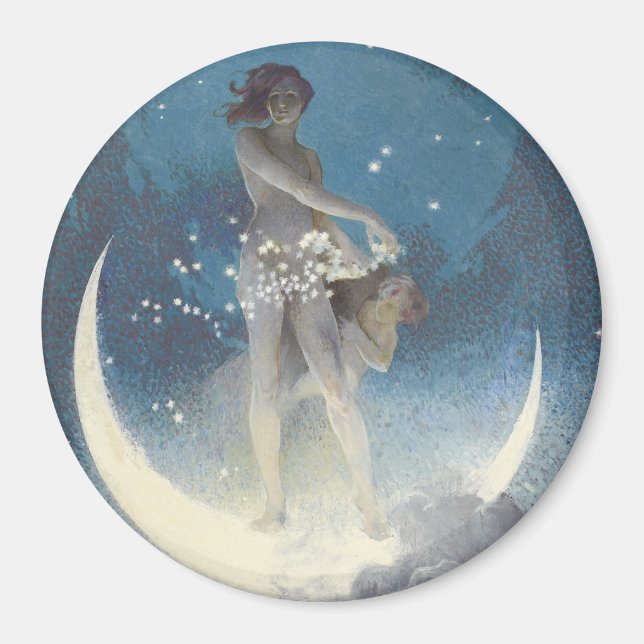 Imán Edwin Blashfield Stars dispersando Art Nouveau (Frente)