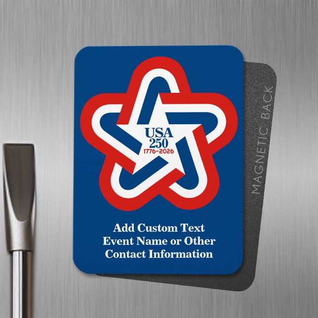 Imán EE.UU. 250 - 1776-2026 Diseño estrella de época (USA 250 Magnet - Celebrate America)