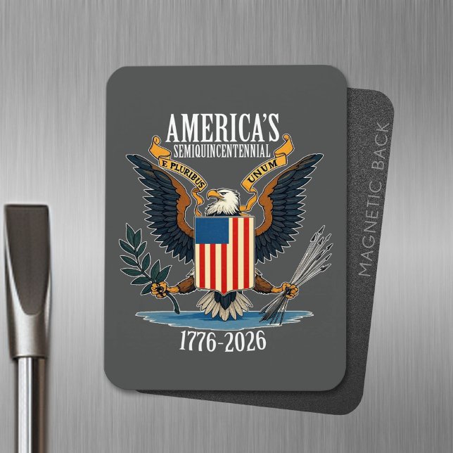 Imán EE.UU. 250 - 1776-2026 - Escudo de armas de águila (USA 250 Magnet - Celebrate America)