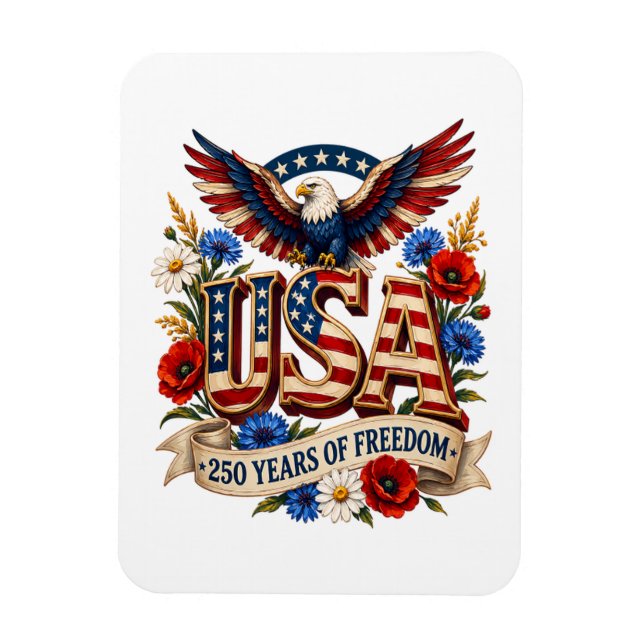 Imán EE. UU. 250 años de libertad (Vertical)