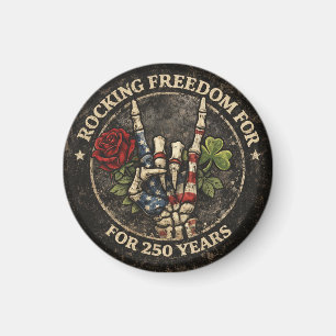 Imán EE. UU. 250 años rockeando la libertad Patriótico