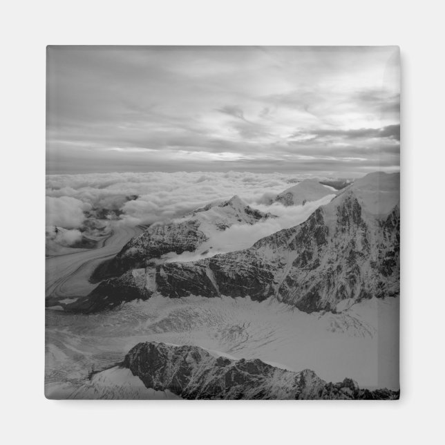 Imán EE. UU., Alaska, Parque Nacional Denali, Vista aér (Frente)