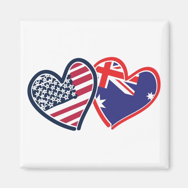 Imán EE.UU.—Austrailia-Love (Frente)