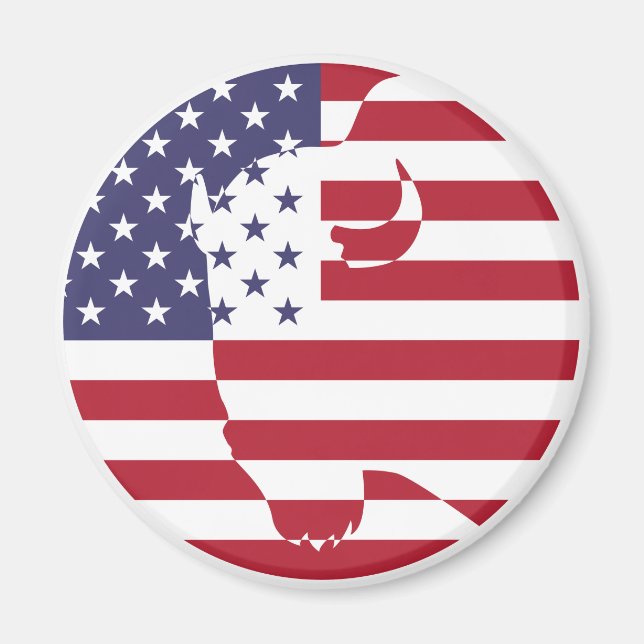 Imán EE.UU. Bolonia de búfalo Bison American National (Frente)