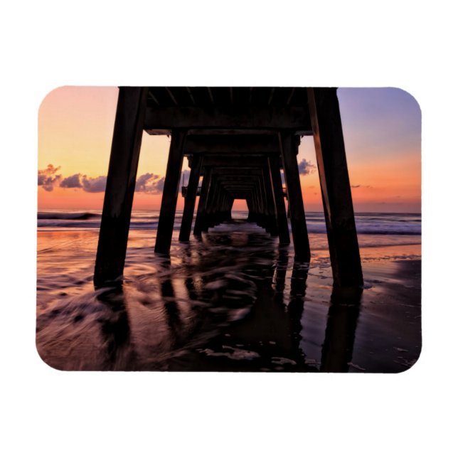 Imán EE.UU., Georgia, Isla Tybee, muelle en la isla Tyb (Horizontal)