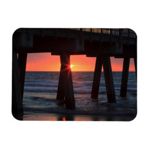 Imán EE.UU., Georgia, isla Tybee, muelle Tybee