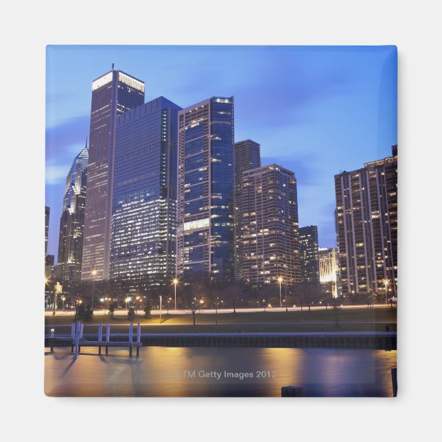 Imán EE.UU., Illinois, Chicago, City Skyline of Randolp (Frente)