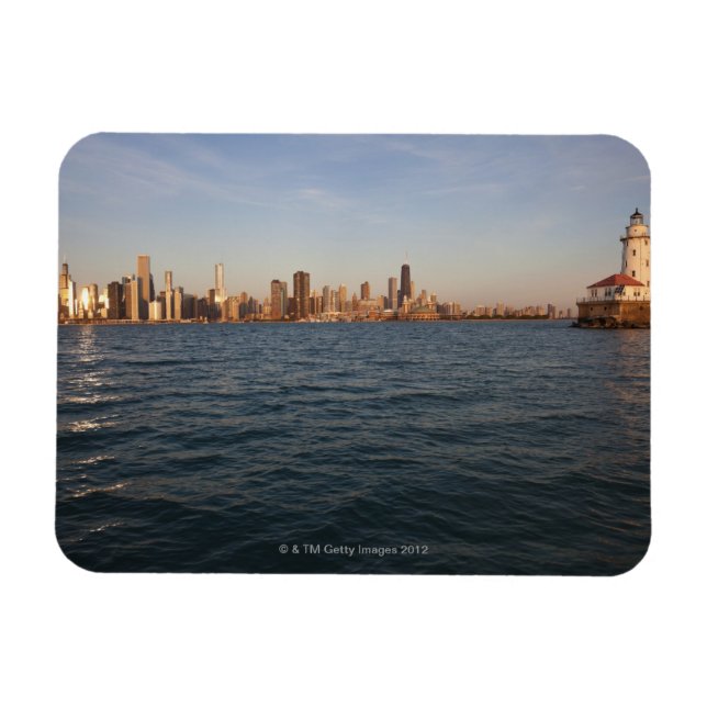 Imán EE.UU., Illinois, Chicago, City skyline sobre el l (Horizontal)