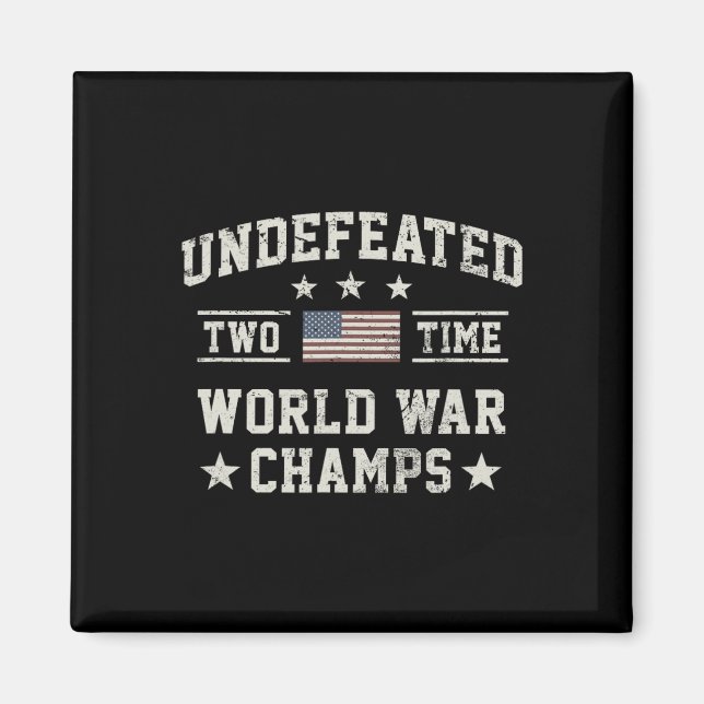 Imán EE. UU. Invicto Dos Veces Campeones de la Guerra M (Frente)