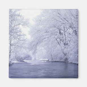 Imán EE. UU., Kentucky, Louisville. Cubierto de nieve