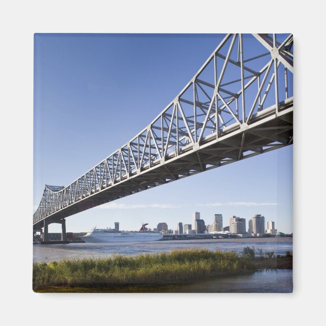 Imán EE. UU., Luisiana, Nueva Orleans. Horizonte desde  (Frente)
