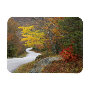 Imán EE. UU., Maine, Camden. Carretera que atraviesa Ca