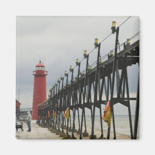 Imán EE. UU., Michigan, costa del lago Michigan, Grand 