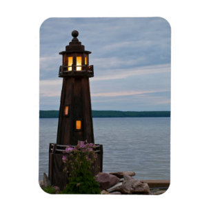 Imán EE. UU., Michigan. Decoración de jardín Faro