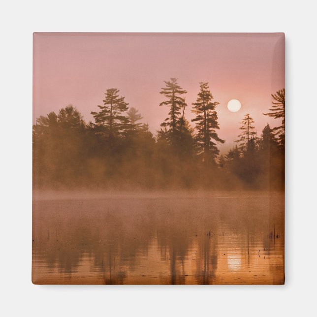 Imán EE.UU., Nueva York, Parque Adirondack. Amanecer al (Frente)