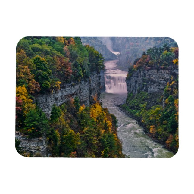 Imán EE. UU., Nueva York, Parque Estatal Letchworth. Rí (Horizontal)